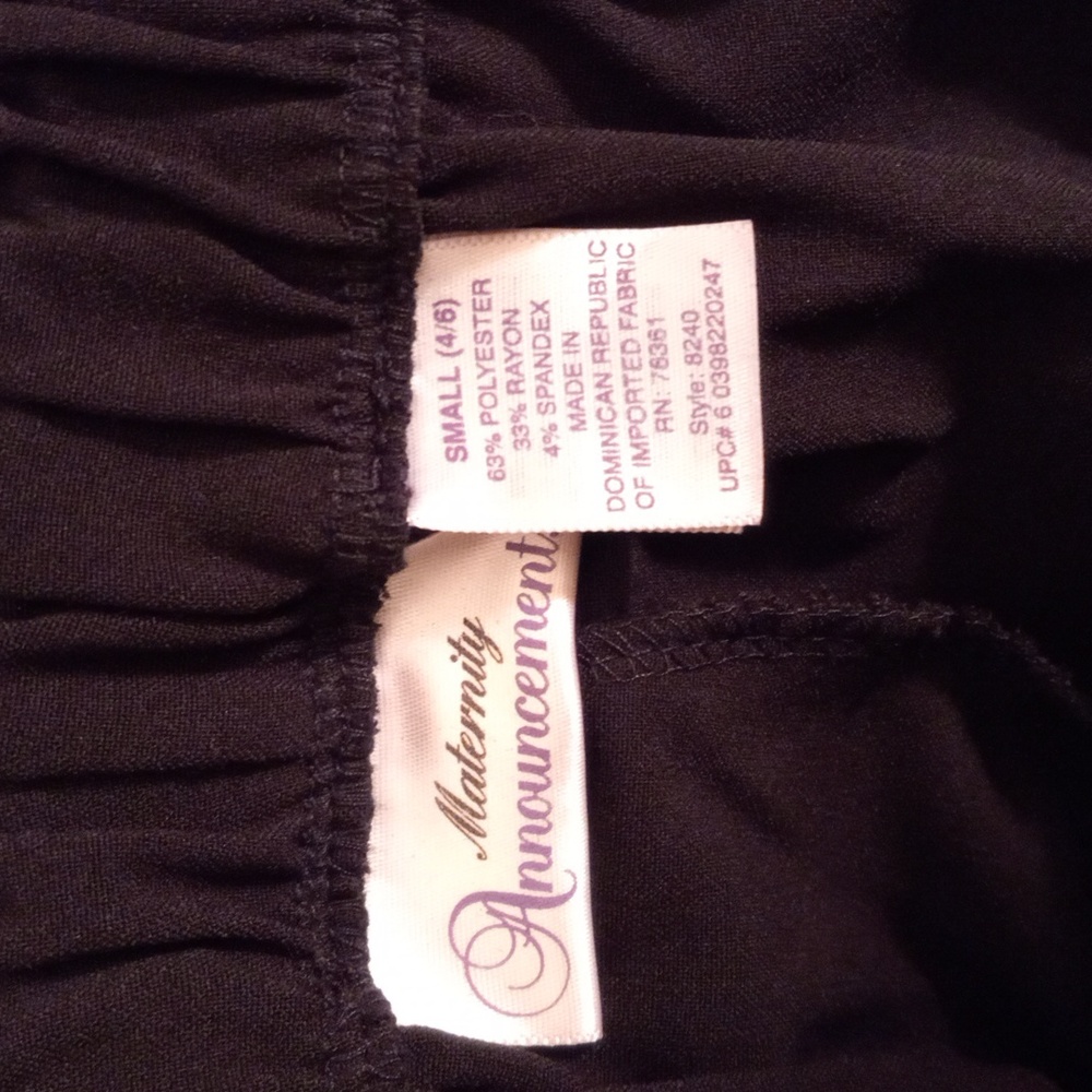 Maternity Announcements S 4/6 Black Career Slacks Pants NEW - Picture 10 of 10